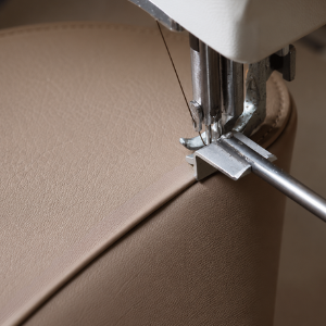 Machine stitching leather at L'Artisan